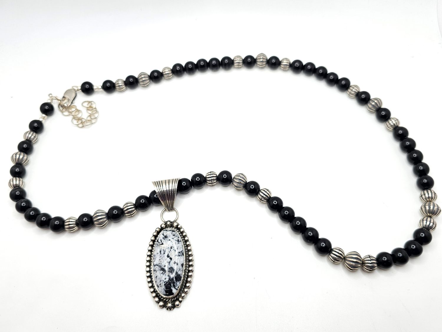 Black Onyx and Bench Bead Necklace