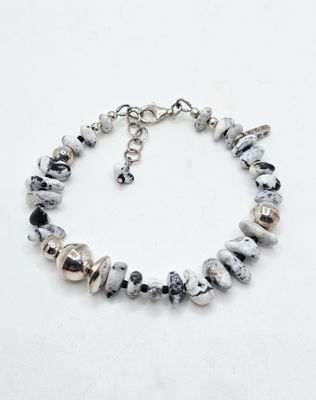 White Buffalo and Bench Bead Bracelet