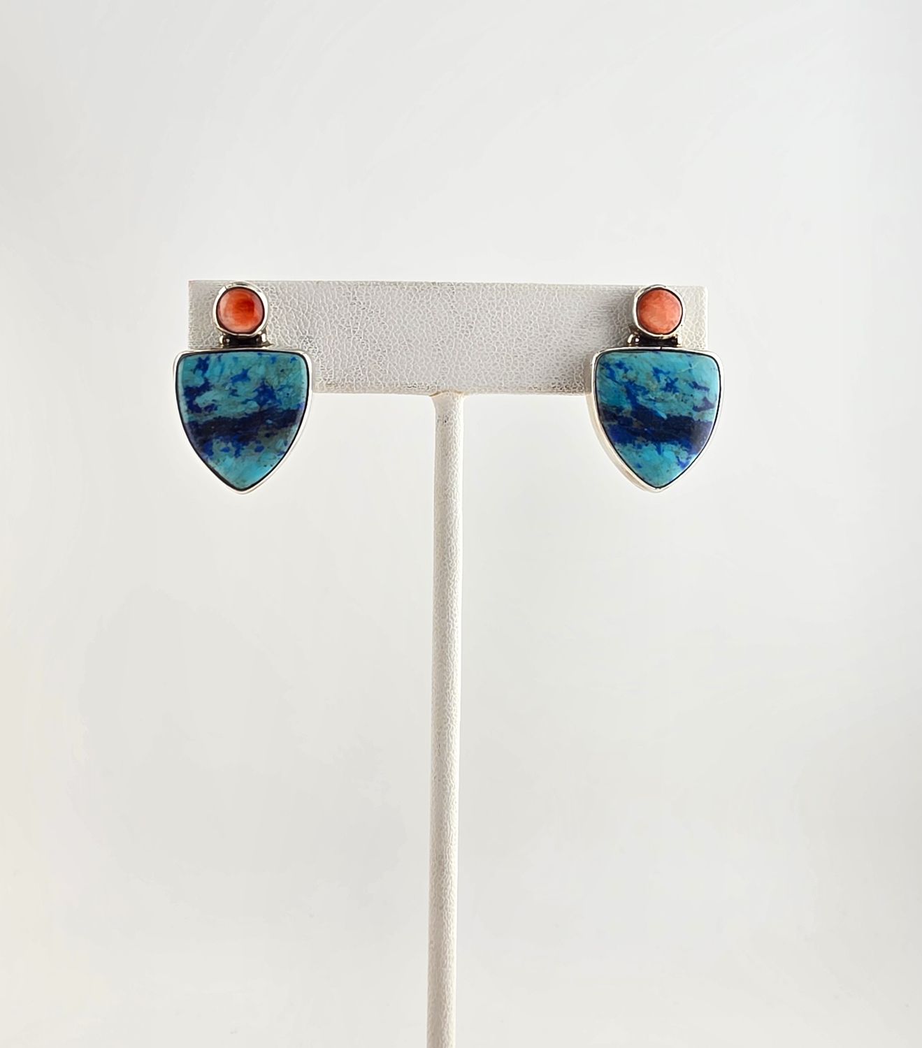Azurite &amp; Spiny Oyster Earring