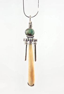 Walrus &amp; Turquoise &quot;Yei&quot; Necklace
