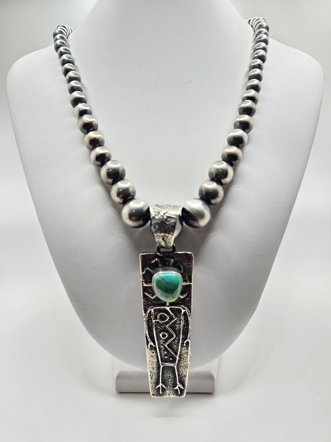 Petroglyph in Silver &amp; Turquoise