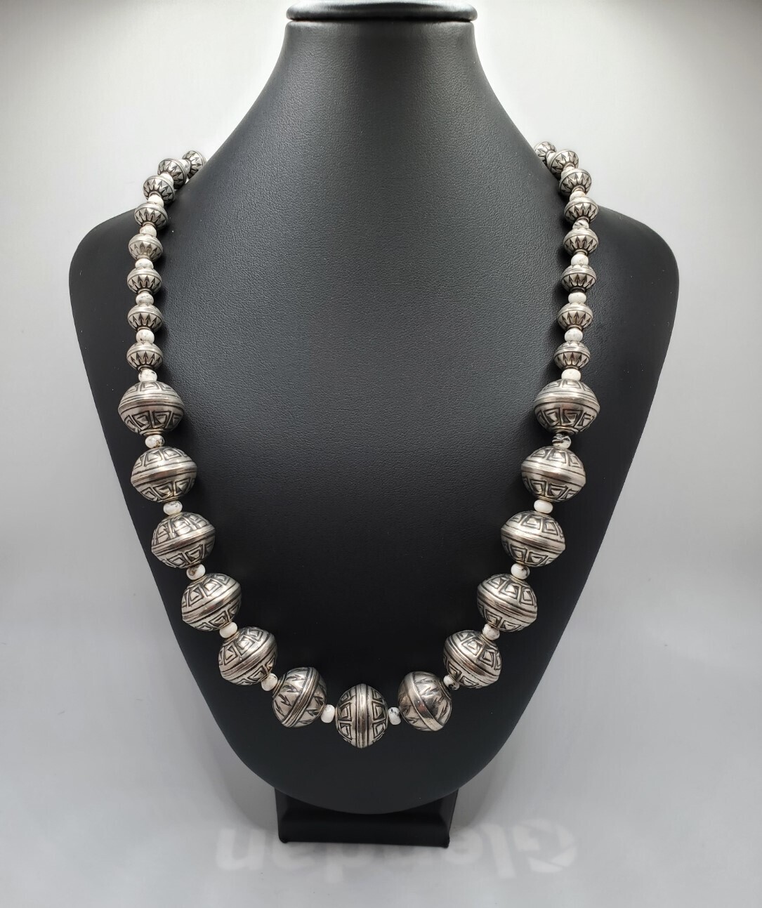 Bench Bead and White Buffalo Necklace