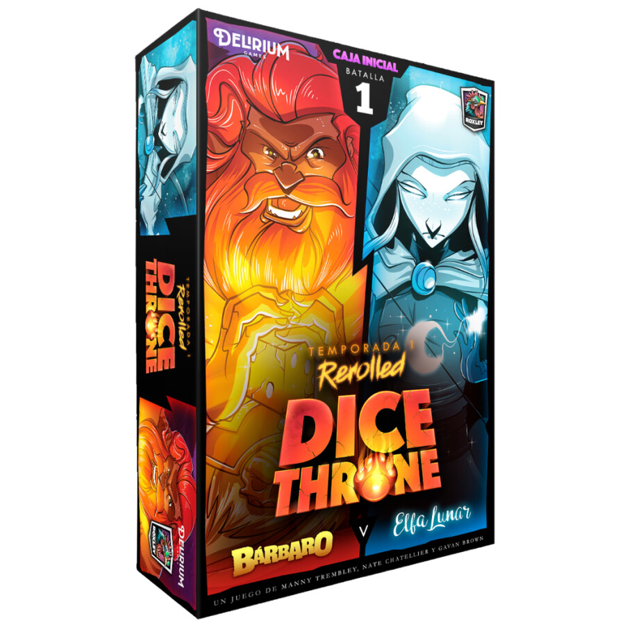 Dice Throne Bárbaro vs Elfa Lunar