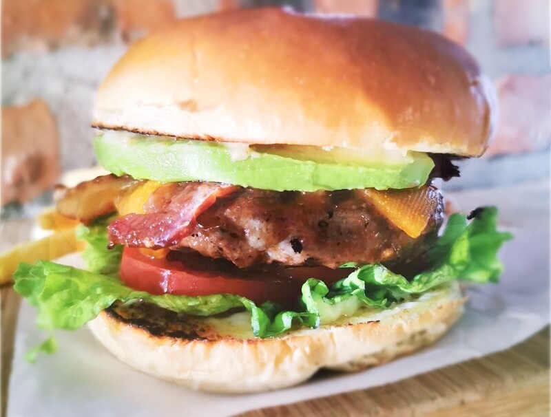 BACON AVO CHEDDAR BURGER Special BACON AVO CHEDDAR BURGER Special