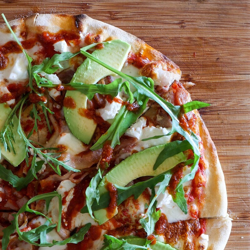 Melkies Bacon Avo Feta Pizza (N)