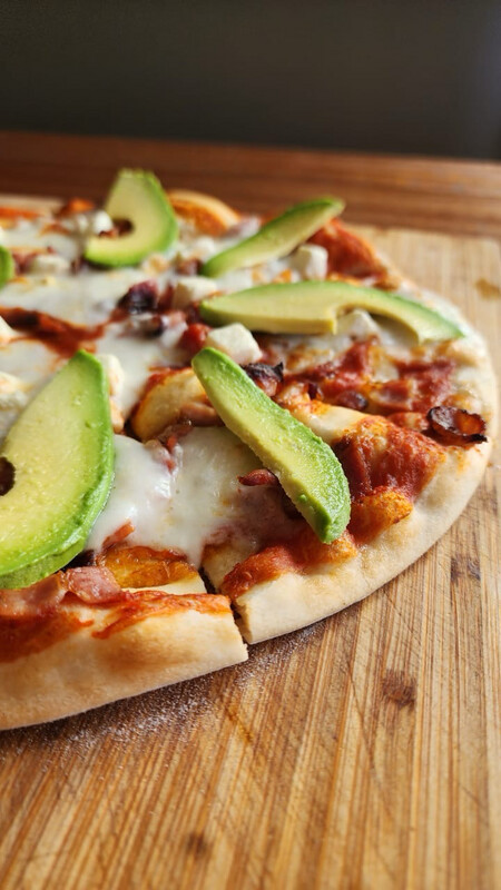 Classic Bacon Avo Feta Pizza