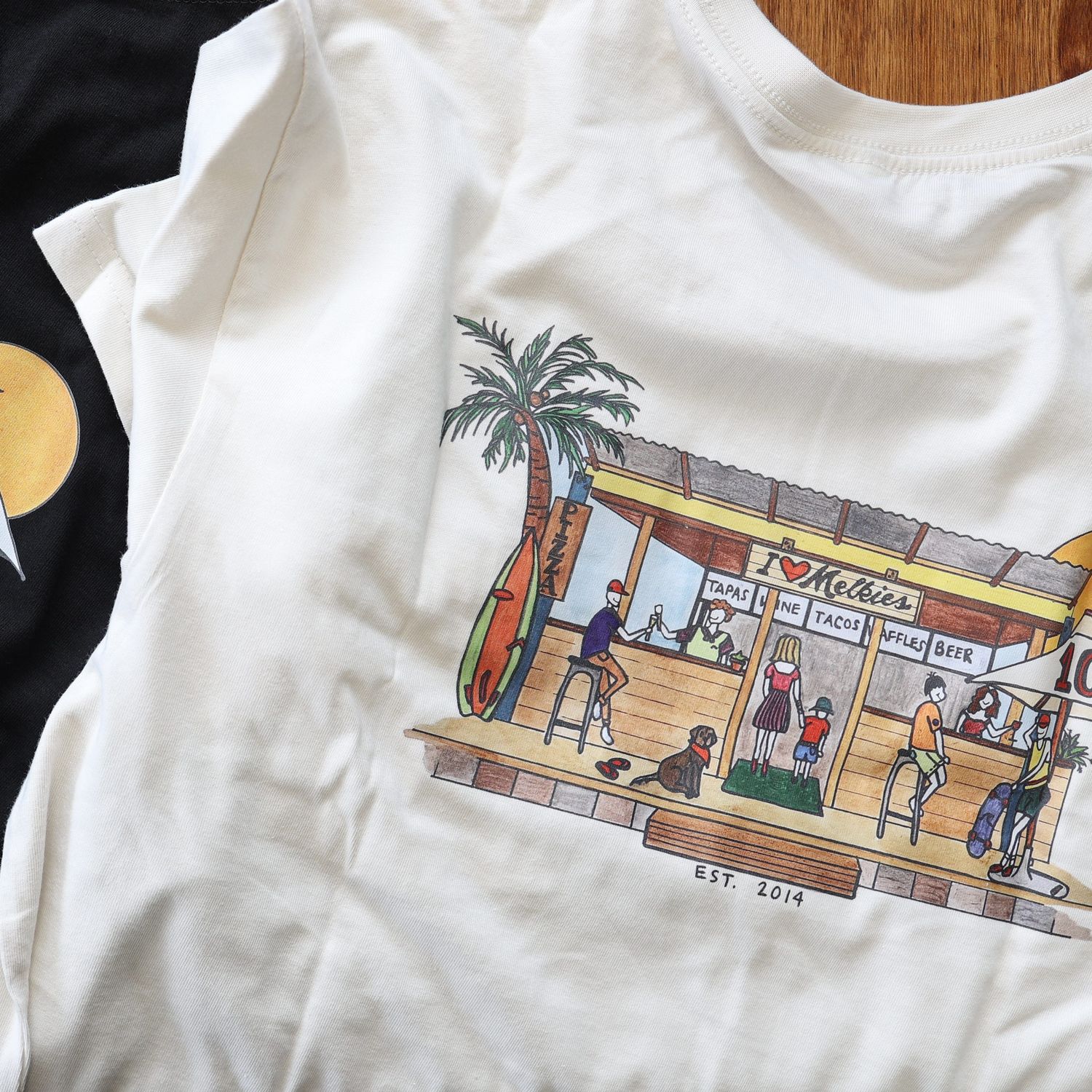 White 10 year celebration T-shirt