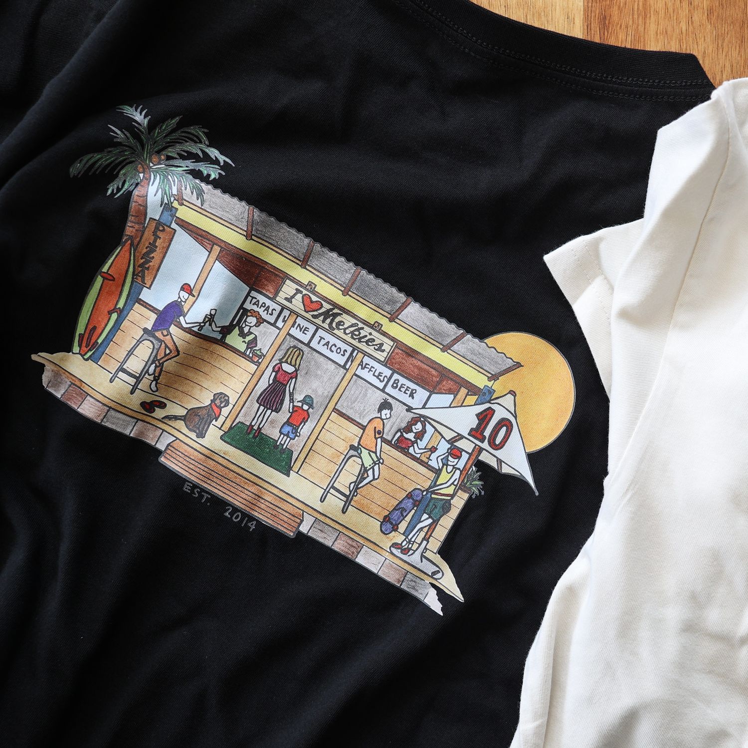 Black 10 year celebration T-shirt