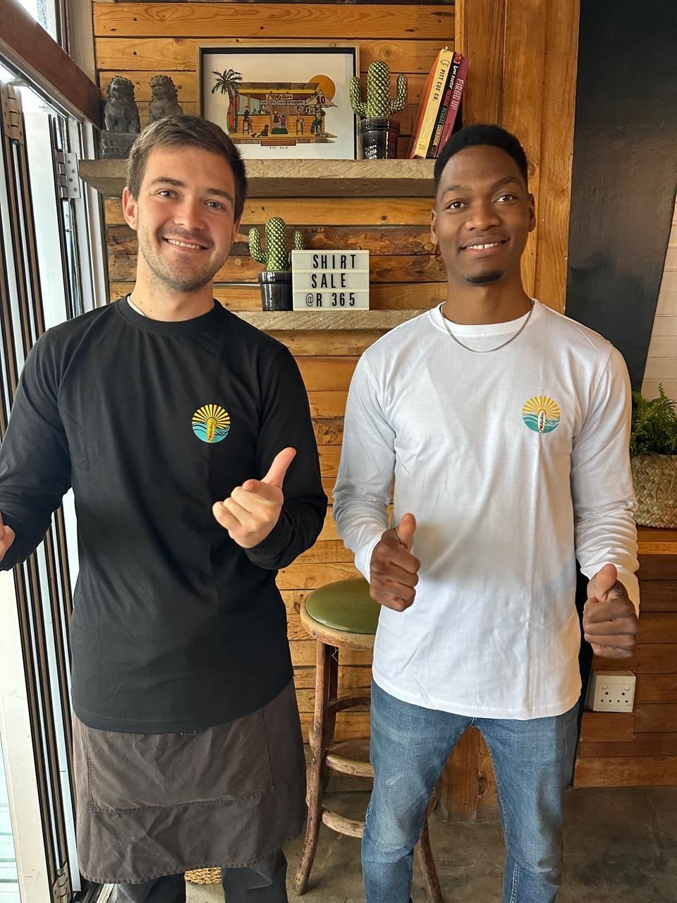 Black &amp; White Long Sleeve T-shirt