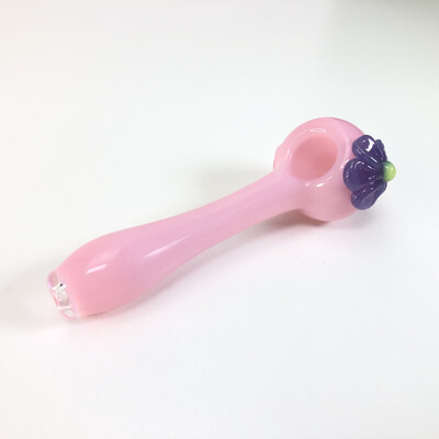 Lizzard Glass Spring Flower Hand Pipe (Pink)