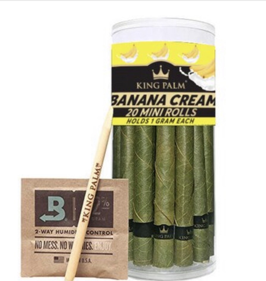 KING PALM HAND ROLLED LEAF- MINI PRE-ROLL CONE 20-PACK