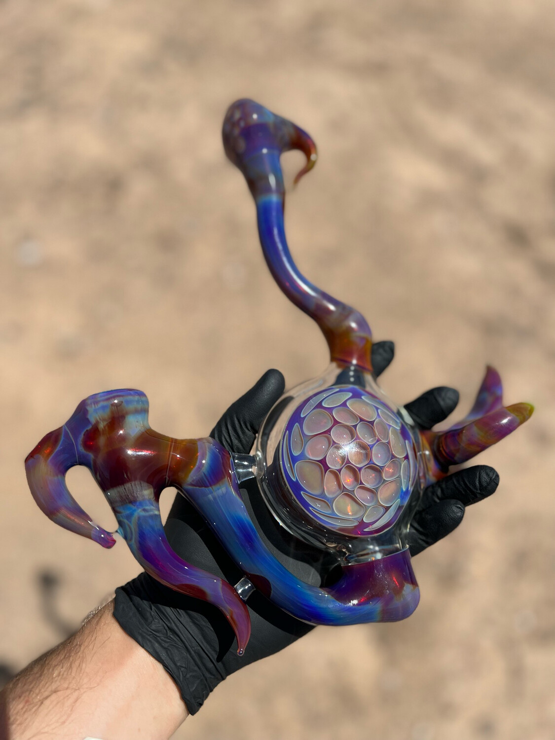 Compass Glass Force Perk Bubbler w/ Honeycomb