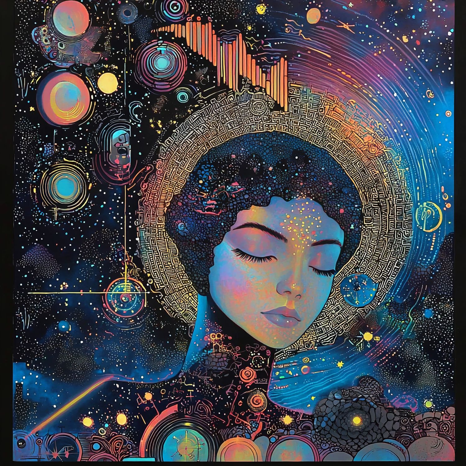 I Am The Universe Exploding LARGE 24x36 (Limited Metal Prints)