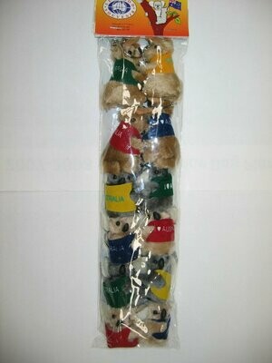 Clip-On Koala Kangaroo Keyrings (Pkt Of 12)