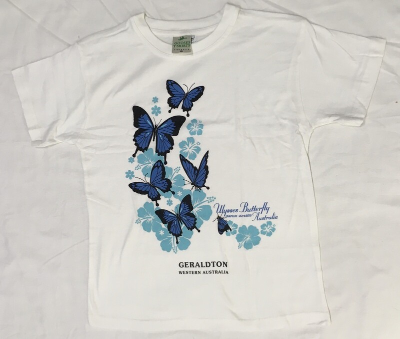 Kids White Butterflies Tee