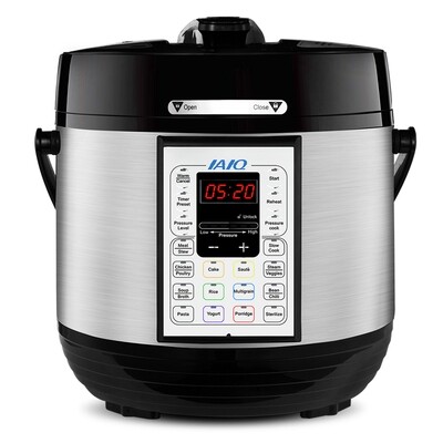 IAIQ 13-in-1 Electric Programmable 6 Quart Pressure Cooker, Including Slow Cooker, Rice Cooker, Yogurt Maker, Steamer, Saute, Stainless Steel Pot
