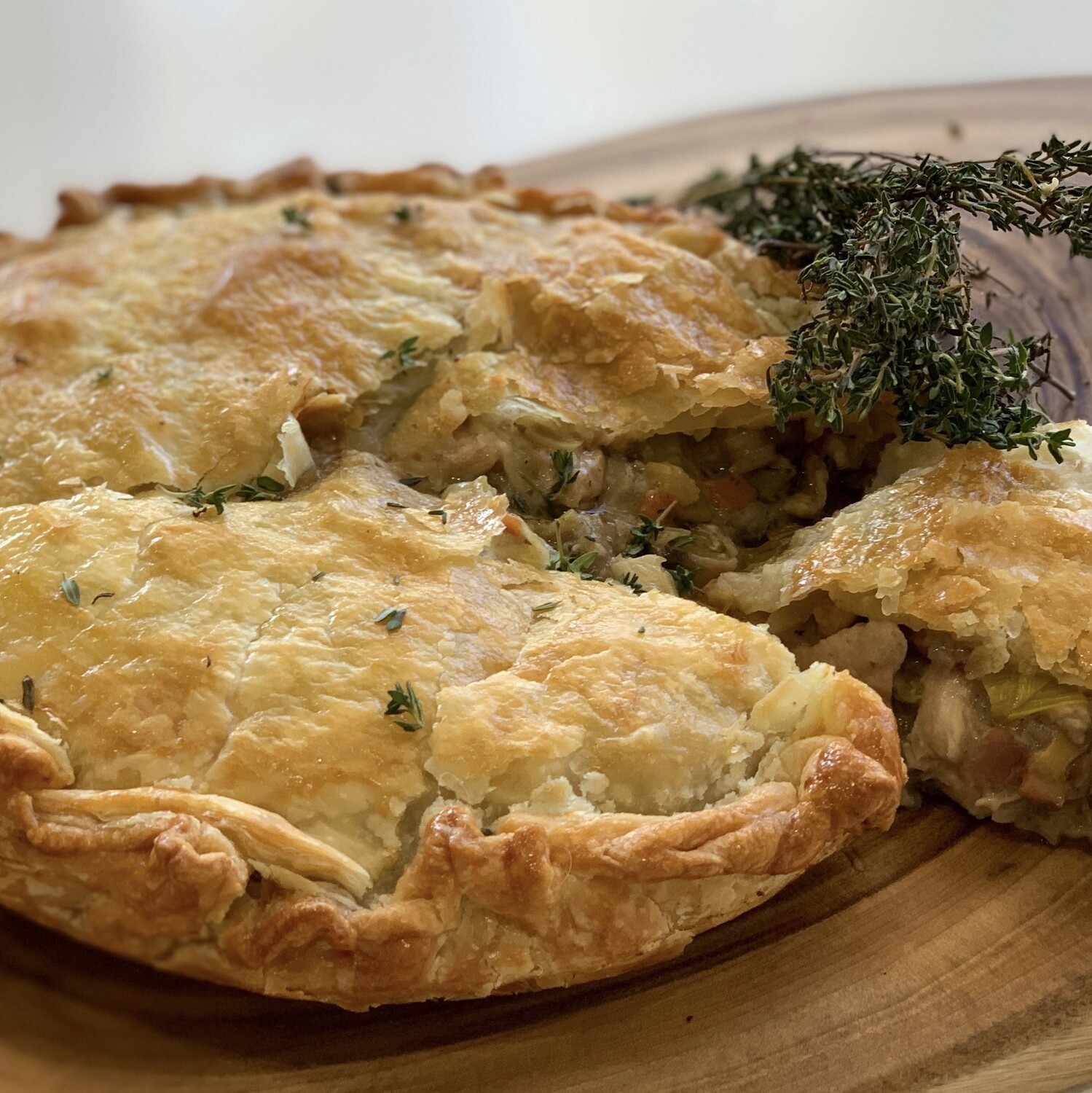 Country Chicken, Leek, Mushroom and Pancetta Pie