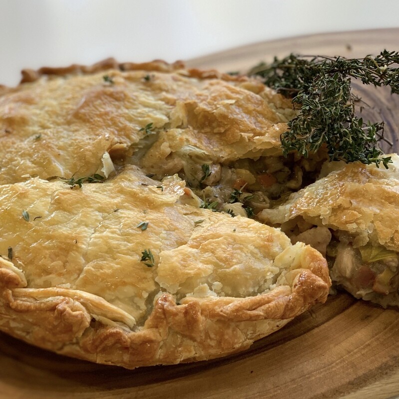 Country Chicken, Leek, Mushroom and Pancetta Pie (Serves 4)