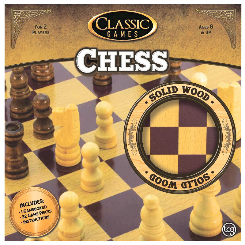 Classic Games Solid Wood Chess Set