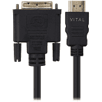 Vital 1.8m (6’) HDMI-to-DVI Cable - Black