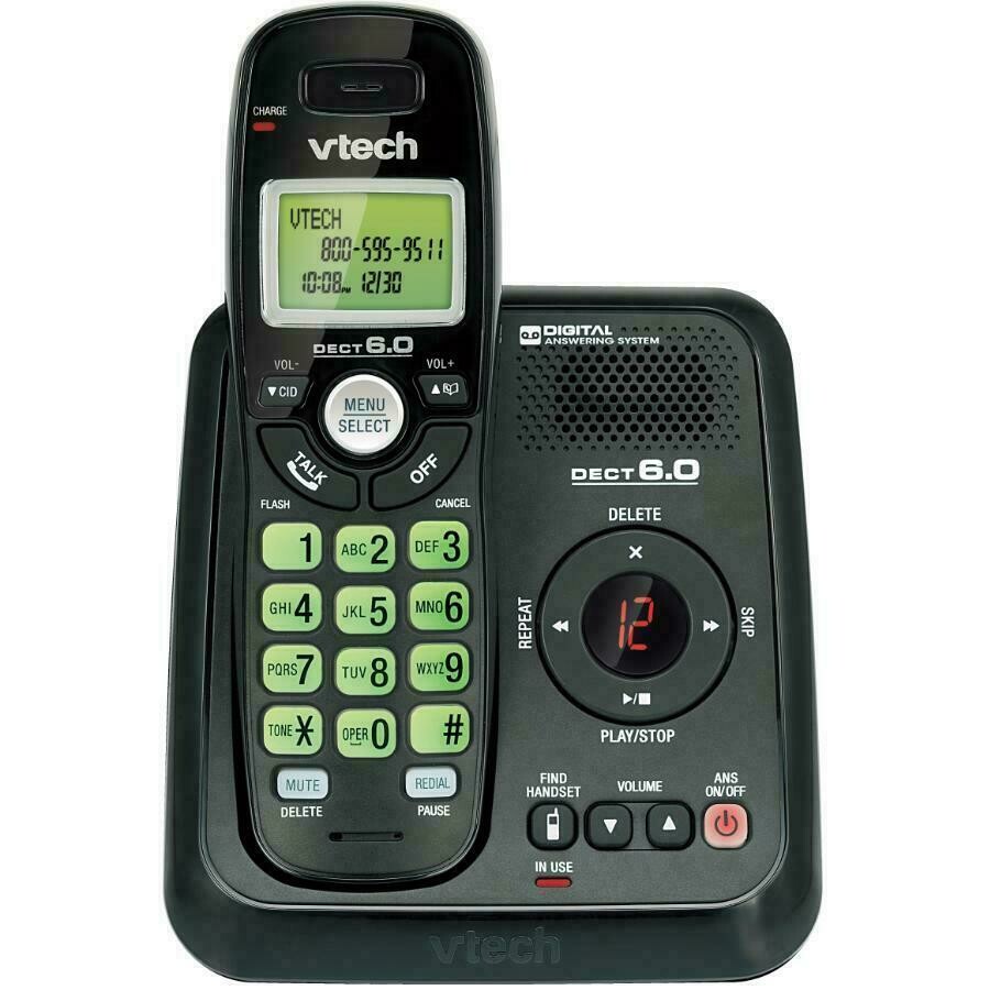 VTech CS6124-11 DECT 6.0 Cordless Phone and Answering System - Black