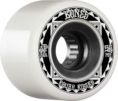 Bones Wheels ATF Rough Riders Runners Skateboard Wheels, White, 56 mm