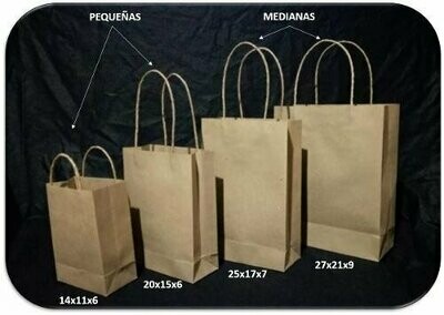 Bolsa de Papel Craft Peq 20X15X6 (UND)