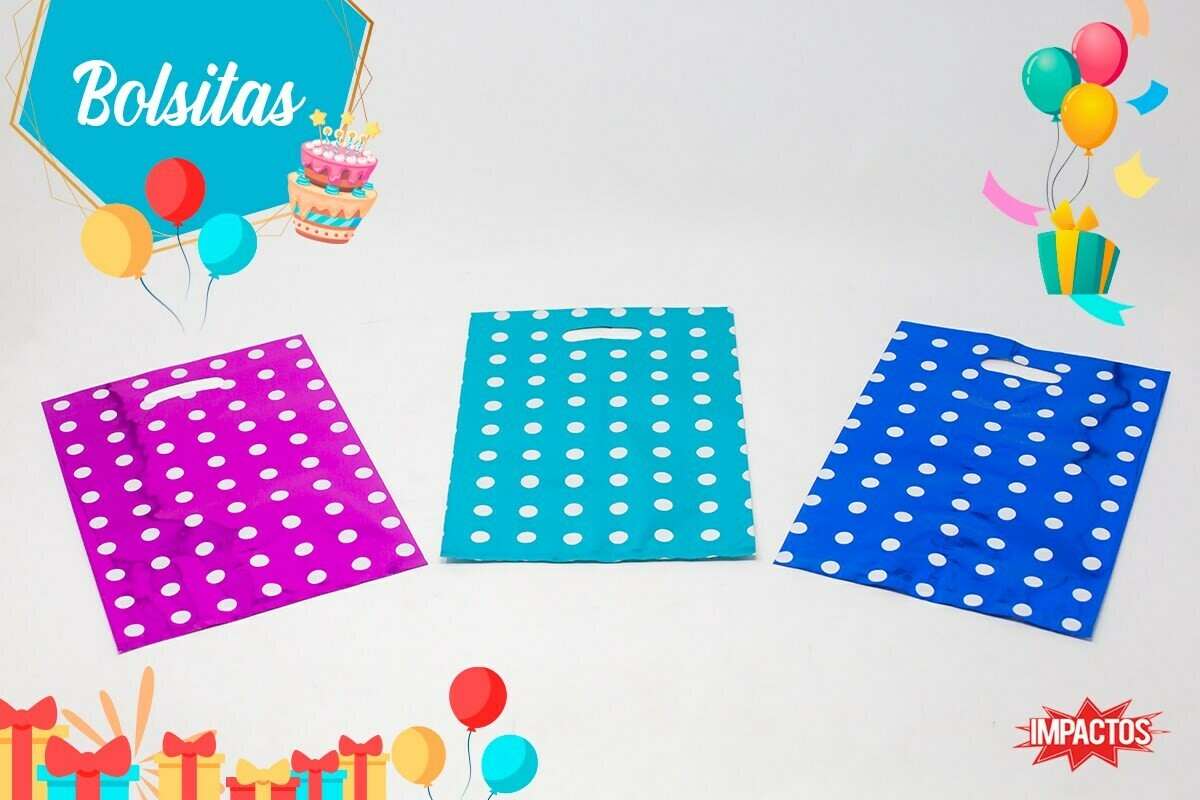 Bolsa Metalica con Puntitos(10 UNDS)