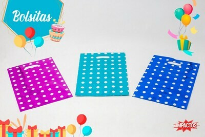 Bolsa Metalica con Puntitos(10 UNDS)
