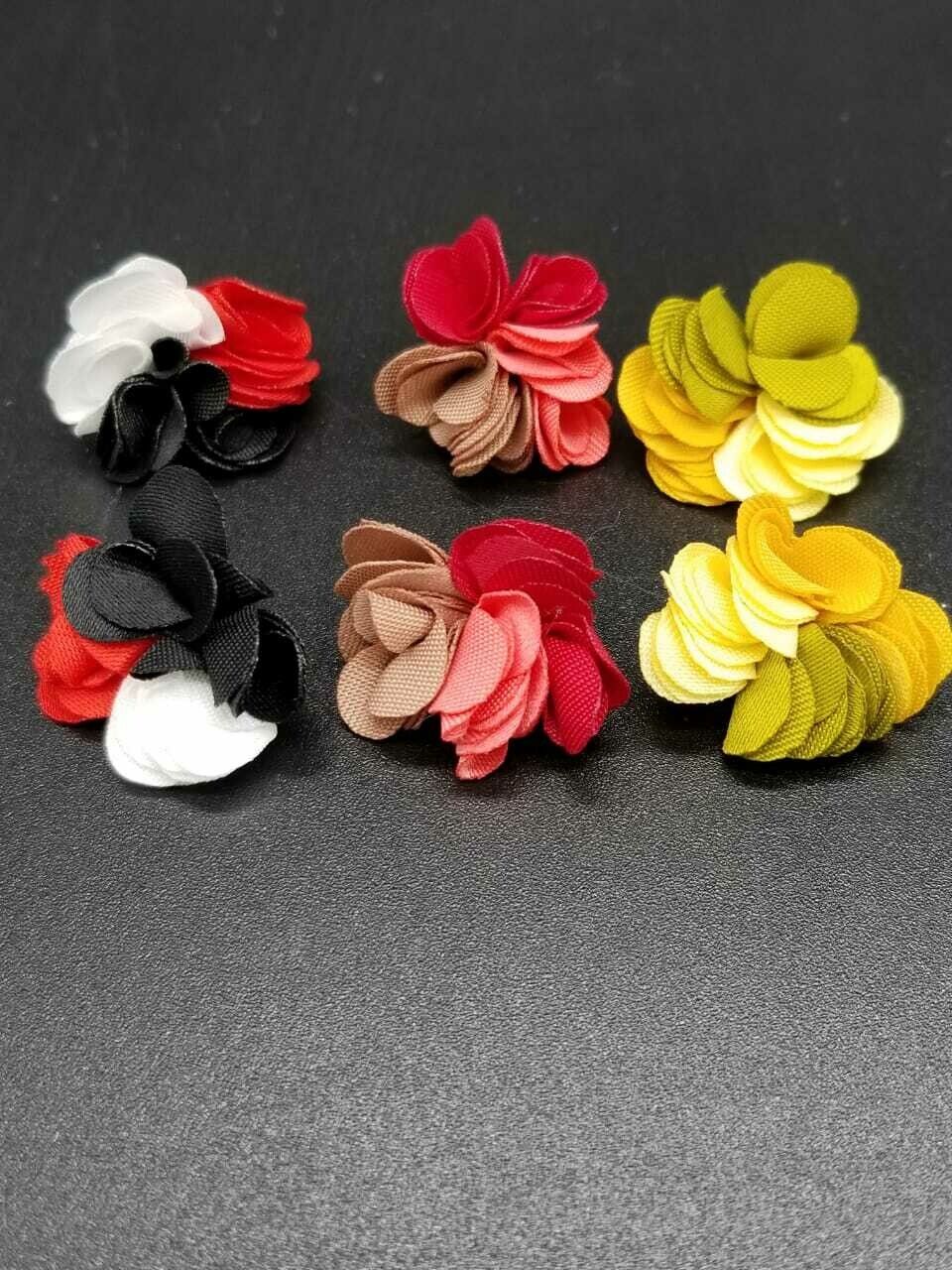Flor de Tela Rosita(3 pares)