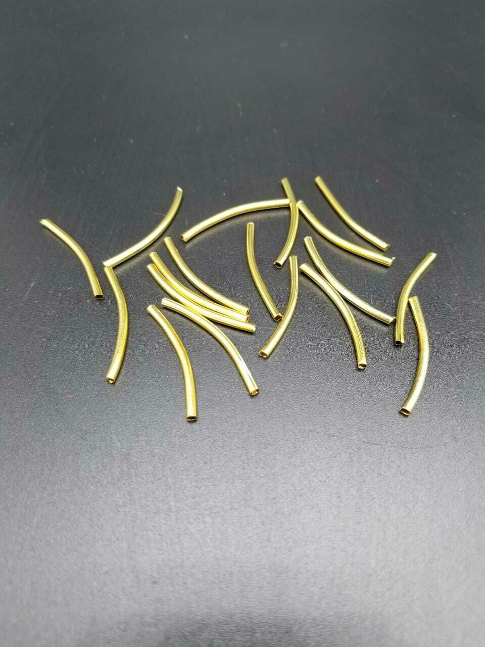 Separador Tubo Largo Dorado (18 unds)