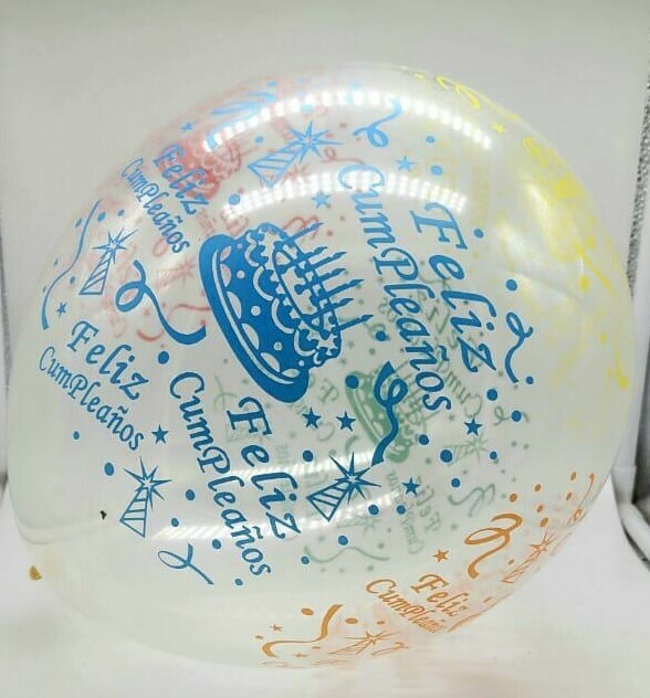 Globo Transparente Feliz Cumpleaños(10unds)
