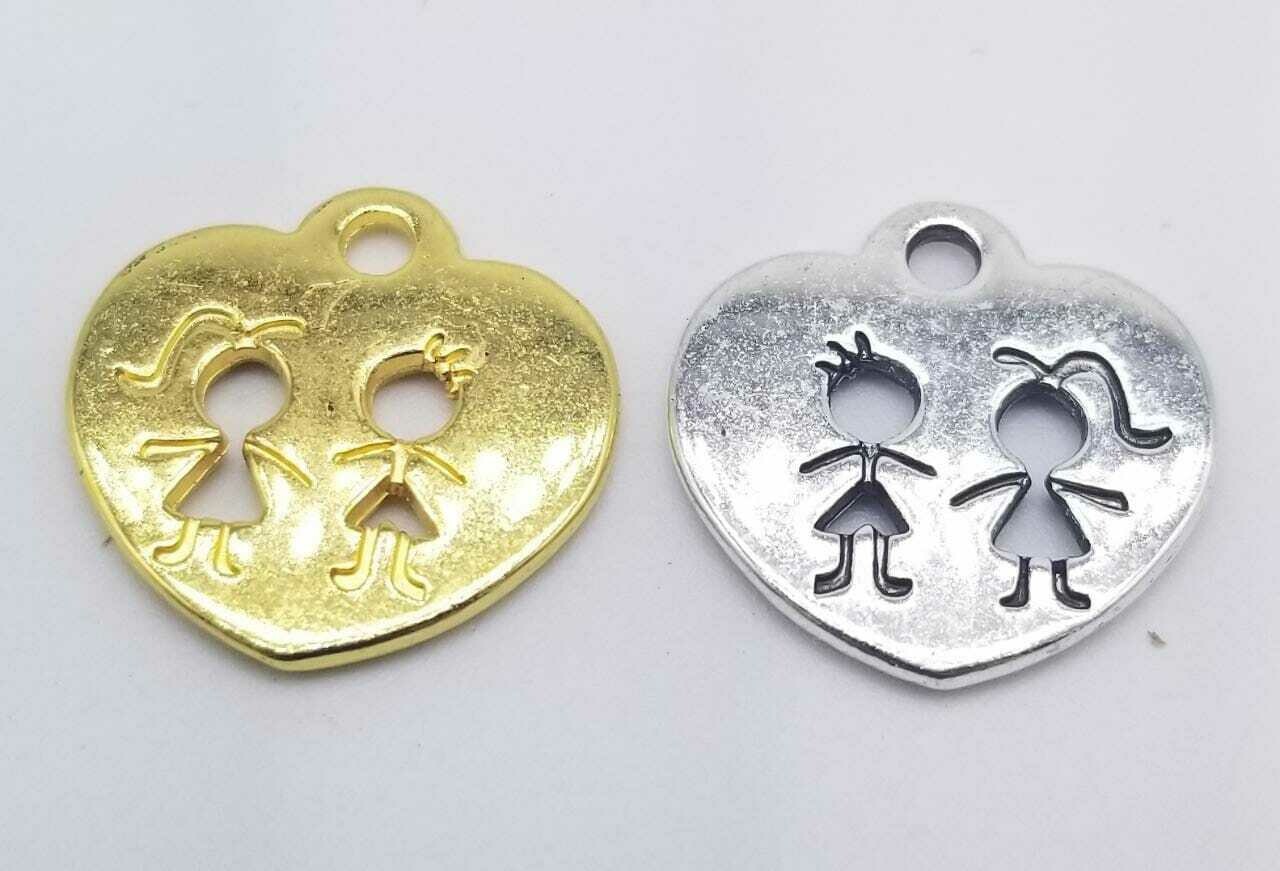 Dije Corazón Pareja (8 Unds)
