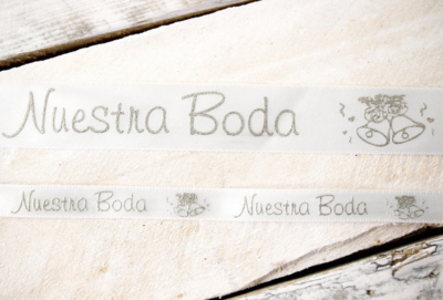 Cinta Satín Nuestra Boda 3/8&quot; (Yrd)