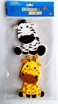 Figura Adhesivas Foamy zebra Y Jirafa (Und)