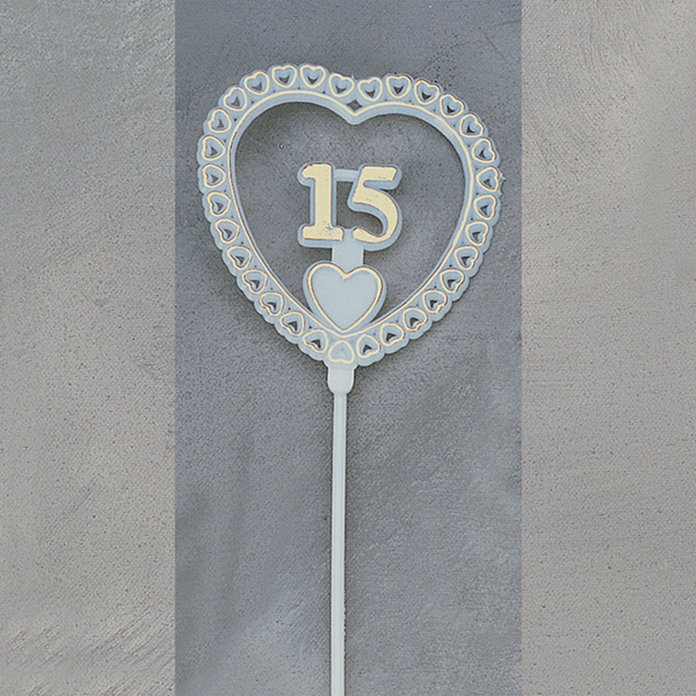 Pin Corazón Numero 15 (Und)