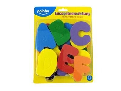 Letras Y Números Foamy (36 Pzs)