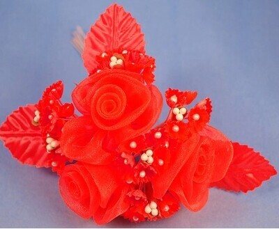 Flor Organza Con Flores (Und)