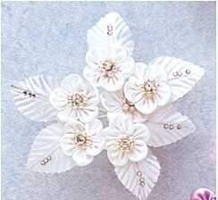 Flor De Satin Con Perla (Und)