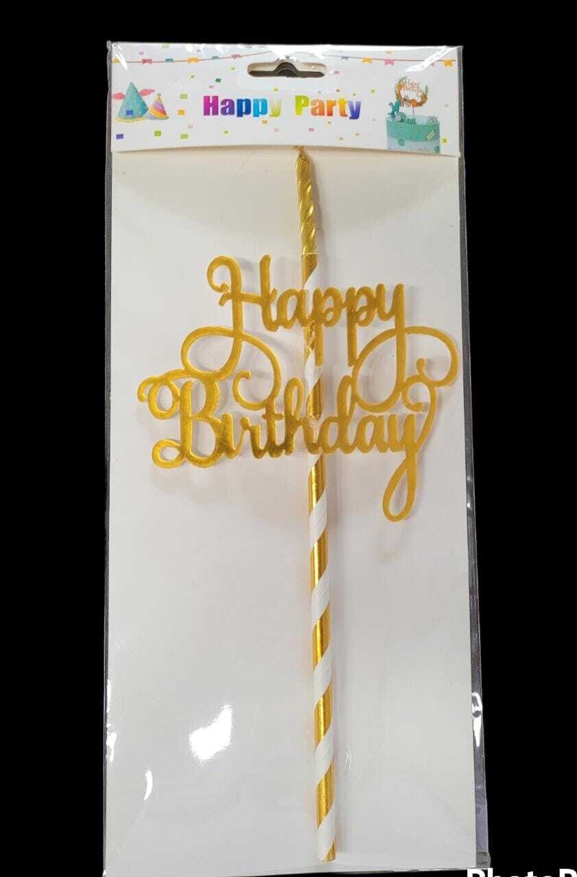 Happy Birthay Con Vela (Und)