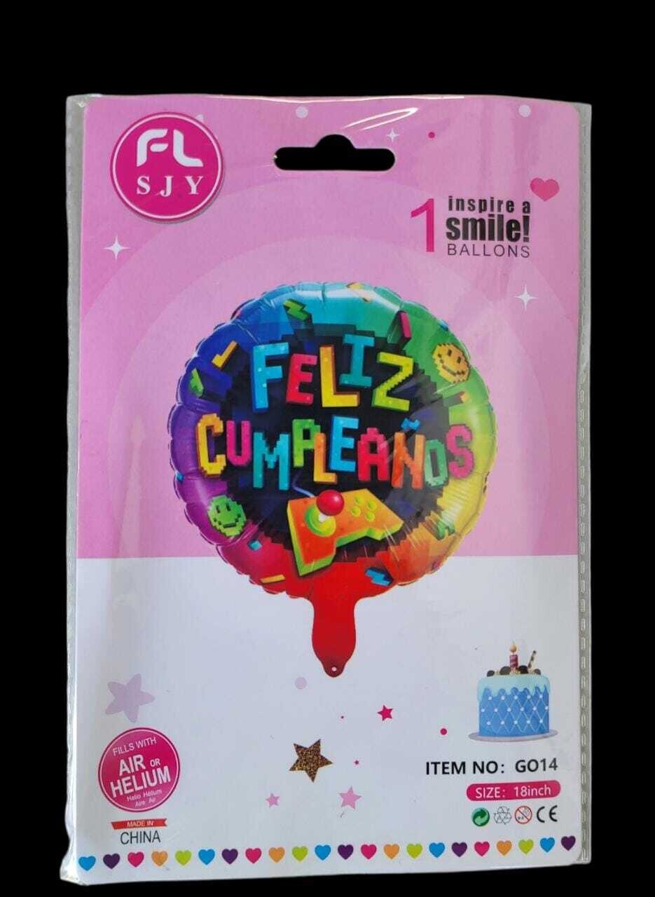 Globo Feliz Cumpleaños Gamer (Und)