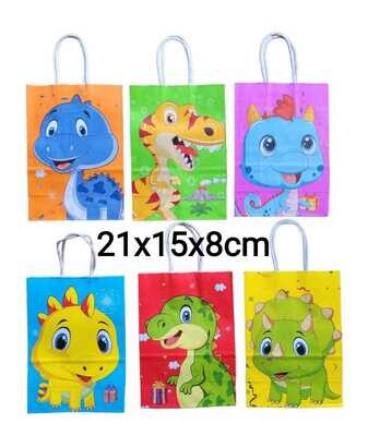 Bolsa De Papel De Dinosaurio (Und)