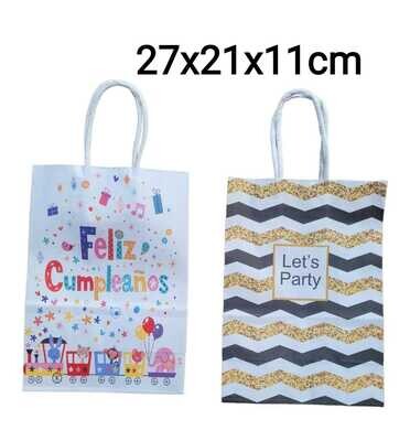 Bolsa De Papel 27x21x11Cm (Und)