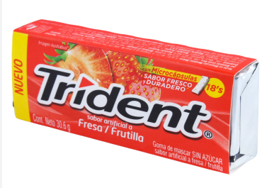 Trident 18&#39;S Chicles Fresa (Und)