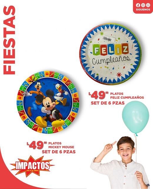 Plato De Cumpleaños (6 PCS)