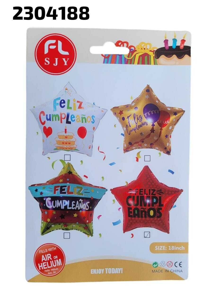 Globo Feliz Cumpleaños 18 (Und)