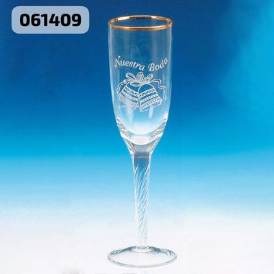 Copa de Vidrio Nuestra Boda (Par)
