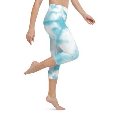 Ocean Tie Dye Yoga Capri Leggings