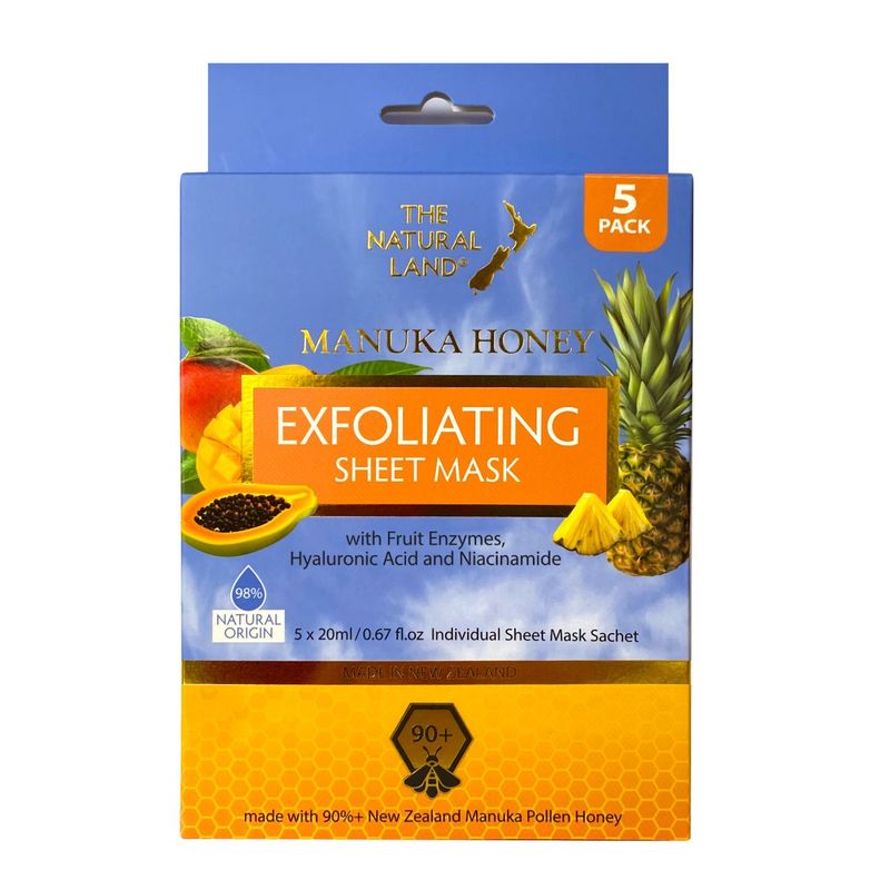 5pk Manuka Honey Exfoliating Sheet Mask 20ml x 5