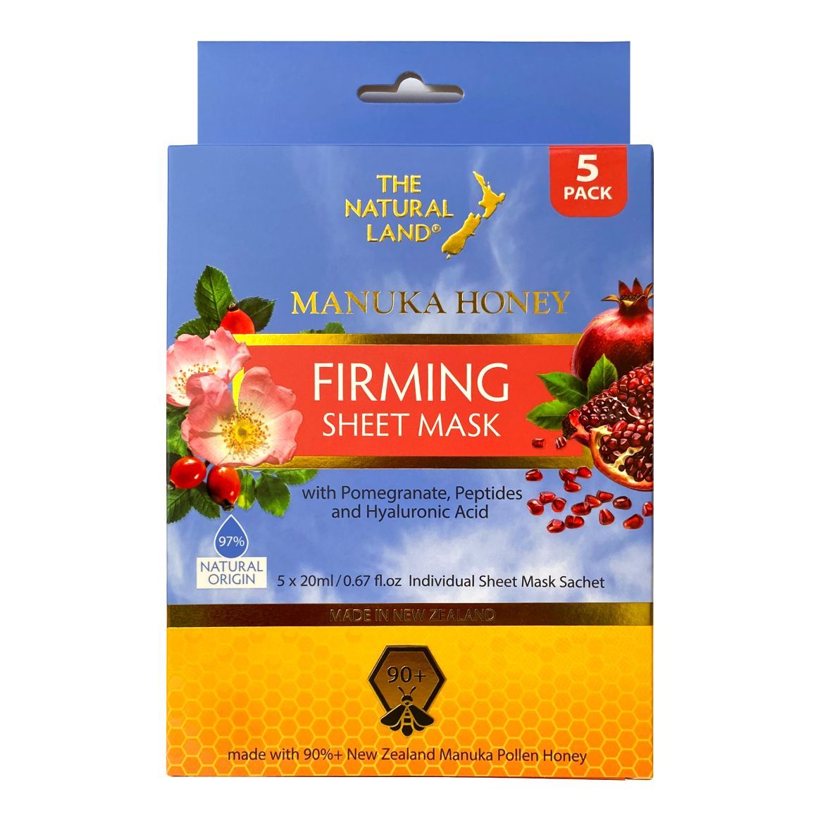 5pk Manuka Honey Firming Sheet Mask 20ml x 5 5pk Manuka Honey Firming Sheet Mask 20ml x 5